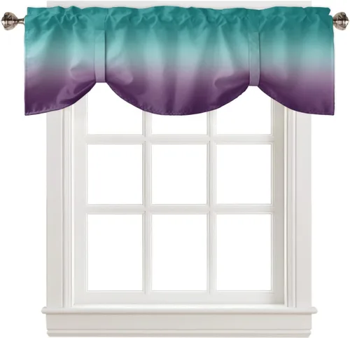 Vista 10 de Cenefas de ventana de calabaza de Halloween, cortinas de cocina, cortinas para sala de estar, dormitorio, baño, lavable, pequeña mansión encantada