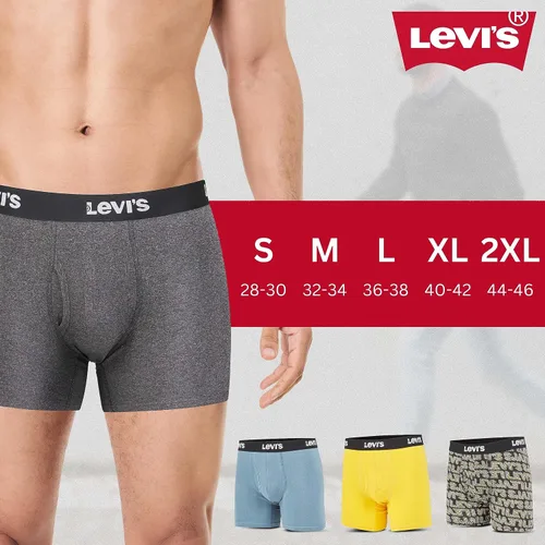Vista 6 de Levi's Calzoncillos tipo bóxer transpirables y elásticos para hombre, paquete de 4