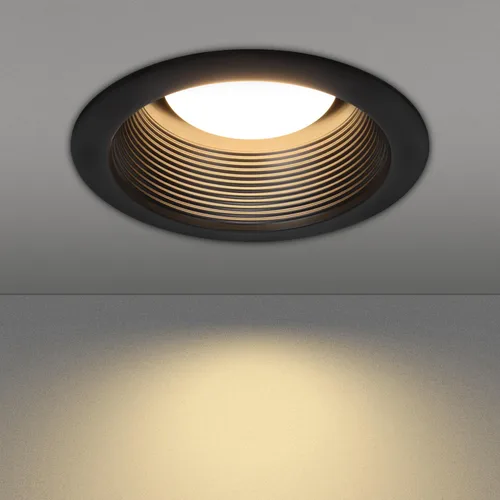 Vista 6 de TORCHSTAR Paquete de 6 luces empotrables de 6 pulgadas con bridas Negro
