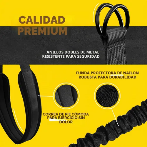 Vista 6 de Pull Up Assistance Bands Set with 4 Levels, Adjustable Strap and Foot Rest 50–200 lb stackable pull-up assistance, nylon-sleeved bands, adjustable