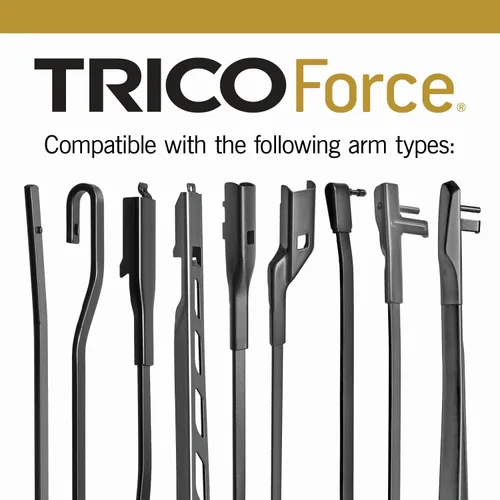 Vista 4 de TRICO Force Juego de Limpiaparabrisas de 19 pulgadas Compatible con Toyota, Honda, Ford, Volkswagen, Chevrolet, Dodge, BMW, Jeep, Acura, Mazda
