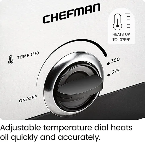 Vista 4 de Chefman Fry Guy, La cesta para freír más compacta y conveniente para preparar comida reconfortante al estilo restaurante con una capacidad de 1.6