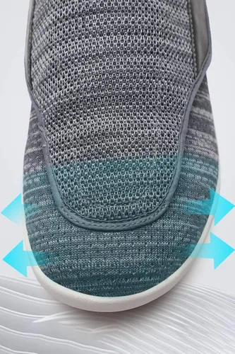 Vista 4 de ZUMEIJIA Zapatos para diabéticos para mujer, zapatos casuales ajustables para caminar, zapatos anchos para ancianos, pies hinchados