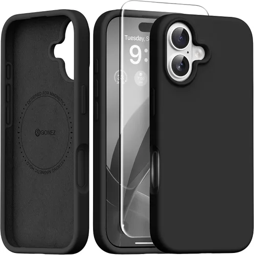 Vista 29 de GONEZ Funda magnética para iPhone 12 Case / 12 Pro Case, compatible con MagSafe, [protector de pantalla + protector de lente de cámara], funda