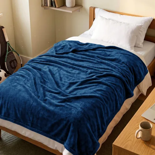 Vista 45 de Utopia Bedding - Manta de vellón de lujo, mullida, antiestática; manta de suave microfibra de 8.8 oz/yd² (300 g/m²) para sofá y cama; tamaño Gris