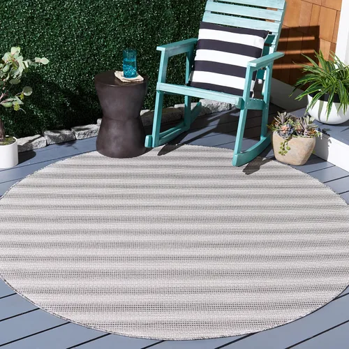 Vista 52 de SAFAVIEH Hampton Collection - Alfombra lavable para exteriores de 2 x 9 pies, color marfil y gris, no desprende pelusa y fácil de limpiar, ideal