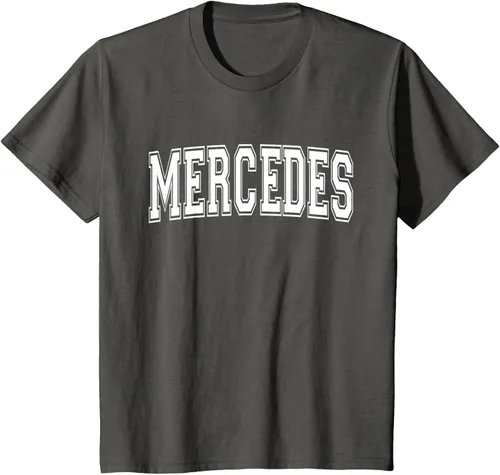 Vista 72 de MERCEDES TX TEXAS USA - Camiseta deportiva vintage estilo Varsity, Negro, S