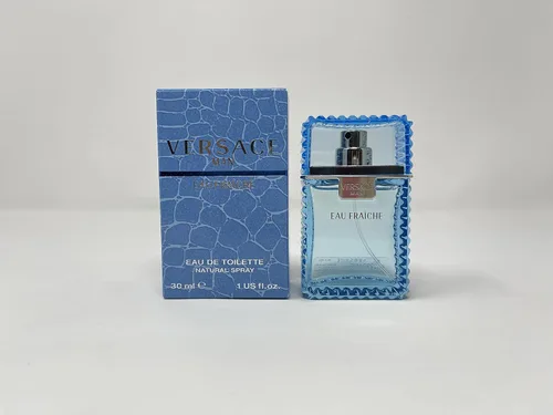 Vista 4 de Versace Man by Versace Eau Fraiche Eau De Toilette Spray (azul) 6.7 oz para hombre, 100% auténtico
