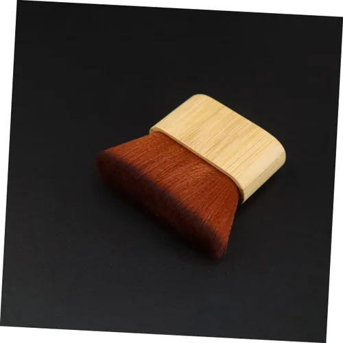 Vista 8 de FOMIYES Cepillo de cerdas flexibles, plumero de pelo para peluqueros peluquero, cepillo de depilación, plumero de cuello, mango de bambú