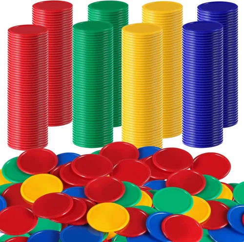 Vista 11 de Coopay Fichas de póquer de plástico de 1 1/2 pulgadas, contadores de aprendizaje, discos de conteo de fichas de bingo, marcadores para práctica