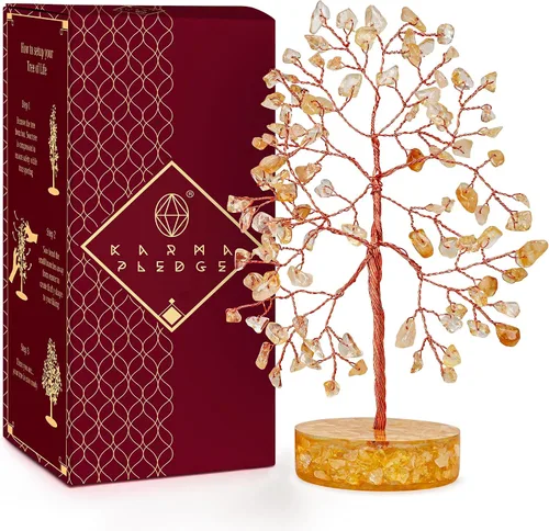 Vista 48 de Árbol de la vida de cristal para decoración del hogar y la oficina, regalos para mujeres, piedras curativas de amazonita de chakra, árbol bonsái