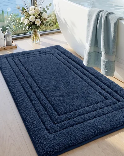 Vista 17 de DEXI Tapetes de baño, 32 x 20 pulgadas, antideslizantes, lavables, absorbentes, de secado rápido, para ducha y fregadero, color beige
