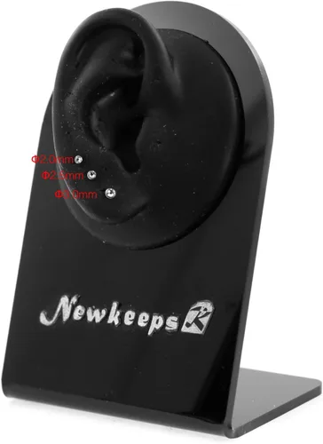 Vista 5 de NewkeepsR - Broche de titanio G23 de ajuste a presión, piercing labret para labios, aretes tipo Monroe, tragus, 20g18g16g