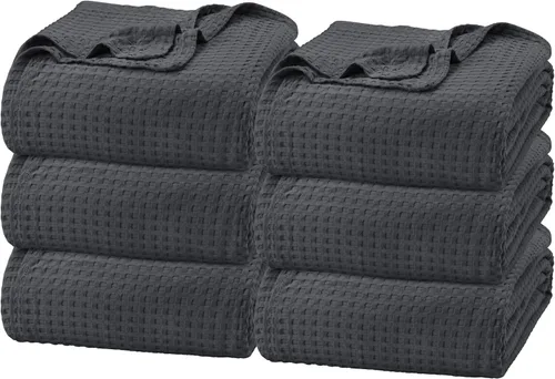 Vista 70 de Utopia Bedding Manta de gofre 100% algodón, tamaño individual, color negro, 90 x 72 pulgadas
