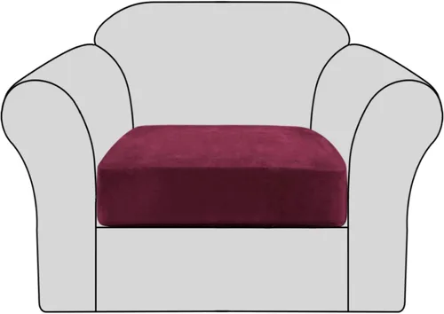 Vista 29 de Fundas de cojín elásticas de terciopelo para sofá, fundas de cojín de felpa suave, protector de muebles, funda de cojín antideslizante con parte