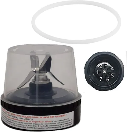 Vista 4 de Conjunto de cuchillas de repuesto Ninja Blender, 2 piezas 7 aletas masculinas, junta de cuchilla extractora, impulso liso Auto-IQ de 1200W