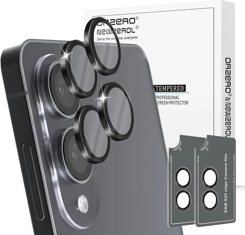 Vista 50 de Orzero Protector de lente de cámara para Samsung Galaxy Z TirFold/Fold 7, [EZ Install] [compatible con fundas] cubierta de lente de anillo de Negro