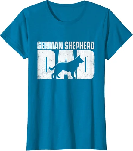 Vista 100 de Camiseta de pastor alemán para el día del padre del dueño de perros caninos, Negro