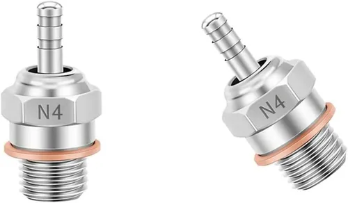 Vista 11 de 2 piezas 70117H Hot Glow Plugs No.3 N3 N4#3 #4 Spark Nitro Engine Parts Reemplazan OS para Traxxas Losi HPI Redcat HSP Himoto RC Car Truck Buggy (N3)