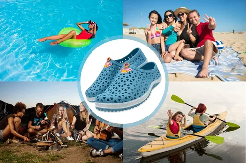 Vista 7 de Shore Point - Zapatos de agua para mujer de fácil cuidado antideslizantes ventilados para playa y piscina