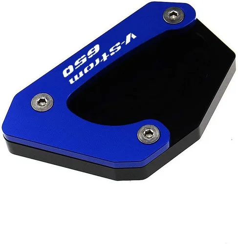 Vista 7 de Soporte de pie para motocicleta, ampliador lateral, soporte de extensión compatible con Suzuki V-Strom 650 DL650 2012-2021 (negro)