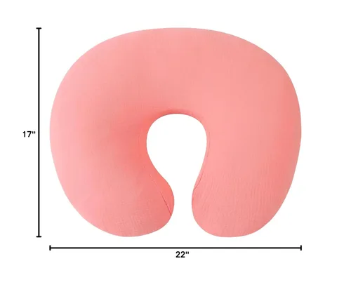 Vista 7 de Onacosht Funda de Almohada de Lactancia de Muselina 100% Algodón Suave Funda de Almohada de Alimentación se Adapta a la Almohada de Lactancia Rosa