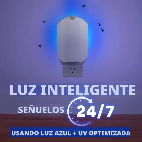 Vista 3 de Trampa para Insectos Voladores y Cartucho Zevo - Trampa para Moscas Enchufable y Atrapa Insectos de Interior para Jejenes, Moscas Domésticas