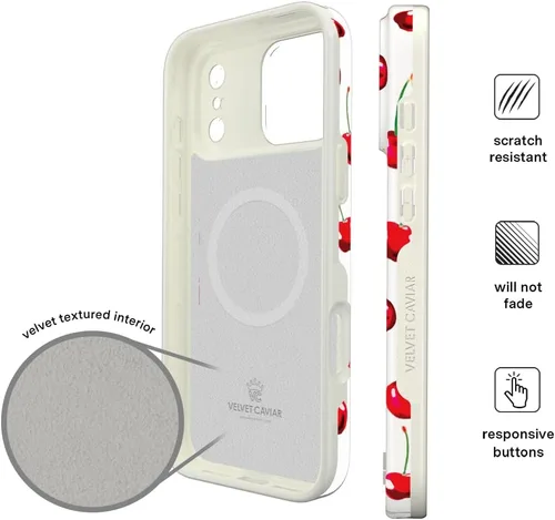 Vista 1316 de VELVET CAVIAR Funda para iPhone 15, compatible con MagSafe, probada contra caídas de 10 pies, fundas protectoras de diseño, leopardo color rosa