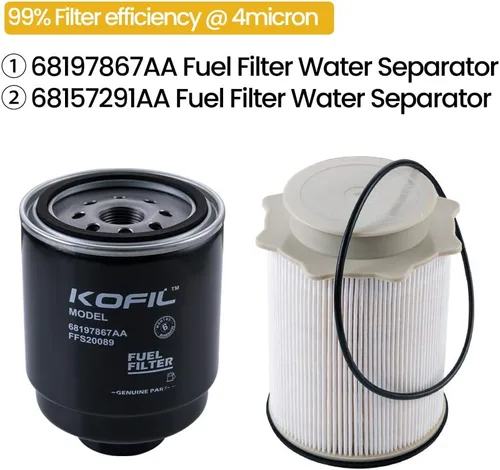 Vista 6 de Juego de separadores de agua con filtro de combustible CumminsFilter de 6.7L para Dodge Ram 2013-2018 2500 3500 4500 5500 6.7L Turbo Diesel Engines