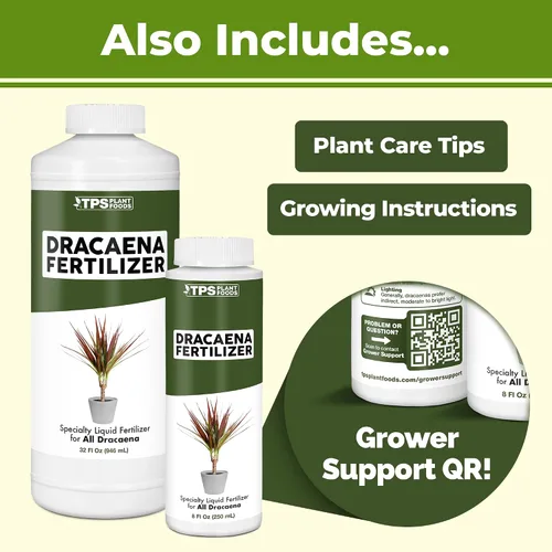 Vista 7 de Dracaena Fertilizante - Alimento líquido vegetal para hojas verdes ricas y crecimiento fuerte de la caña, 8 onzas