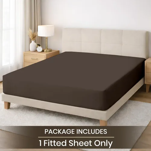 Vista 12 de SGI bedding 100% Egyptian Cotton 600 TC Twin Size Fitted Sheet Only Soft, Smooth Sateen Weave 15" inch Deep Pocket Fitted Bed Sheet - White