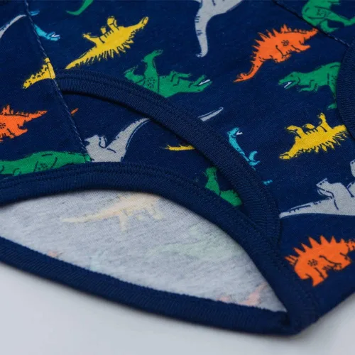 Vista 5 de Calzoncillos 100% algodón para niños pequeños, ropa interior suave de dinosaurio para niños pequeños
