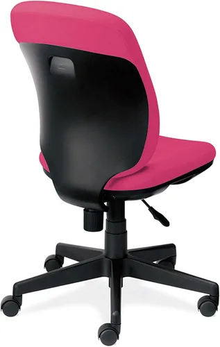 Vista 17 de Plus Silla de oficina Presea respaldo bajo Shell blanco sin codos rosa KC-K56SL PK 697835