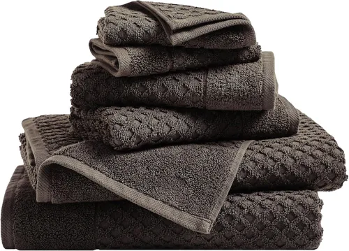 Vista 26 de Great Bay Home - Toallas de mano 100% algodón blanco, 6 toallas de baño suaves para manos, altamente absorbentes y de secado rápido, colección 01