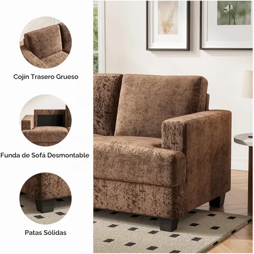 Vista 4 de COPIAE Sofá de 89 pulgadas con asientos extra profundos de gran tamaño, sofá de 3 plazas para sala de estar, sofá y sofá modernos, cómodos