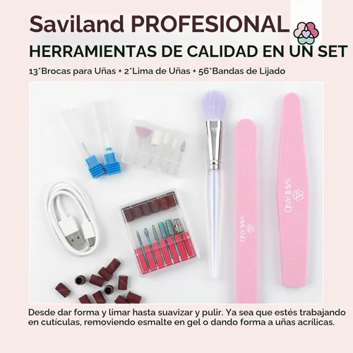 Vista 5 de SAVILAND - Taladro de uñas profesional para quitar pulido acrílico