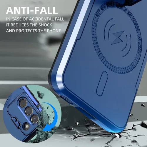 Vista 4 de Funda para teléfono Galaxy 21S FE 5G, diseñada para Galaxy S21 FE con protector de lente de cámara, soporte de anillo de cámara integrado