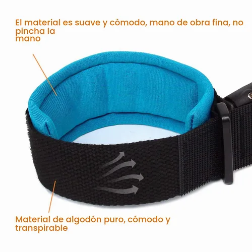 Vista 3 de Anti Perdida Seguridad Muñequera Niño Arnés de Seguridad Correa Correa Cuerda Correa de Mano para Caminar Correa de Mano Banda Pulsera