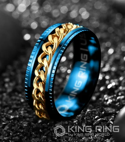 Vista 2 de King Ring Anillos Super Spinner de 0.315 in Segunda edición de anillos de acero inoxidable premium para hombres y mujeres Diseñado en Estados