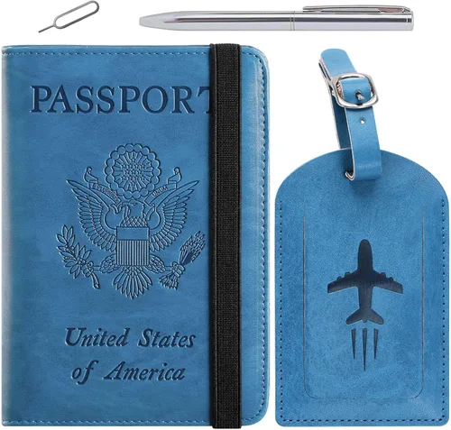 Vista 20 de Passport Holder, Travel Essentials, Passport Cover, RFID Travel Wallet 113#Negro