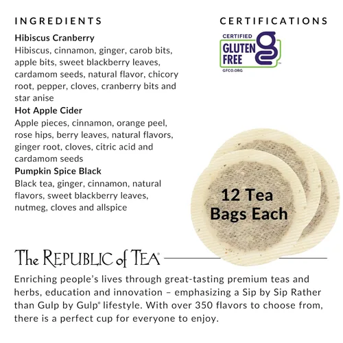 Vista 2 de The Republic of Tea, Tea Harvest Stackable Fall, 0.68 onzas, 3