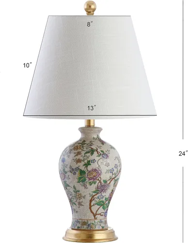 Vista 2 de Eyely EYL3009A Mae - Lámpara de mesa LED floral de 24 pulgadas para sala de lectura, sala de estar, oficina, dormitorio, clásica, cabaña