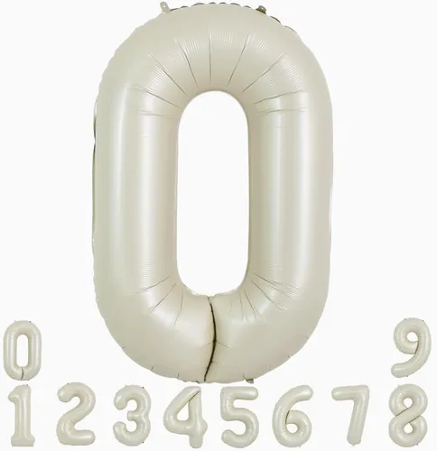 Vista 240 de TONIFUL Globo de aluminio negro de 40 pulgadas con el número 0, decoraciones de cumpleaños negro (Bk-black)