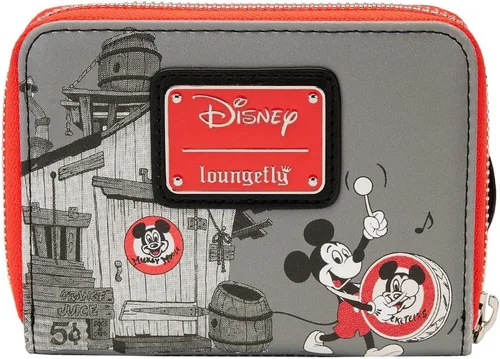 Vista 4 de Loungefly Disney 100th Mickey Mouse Club House - Cartera con cremallera alrededor, Negro -, Cartera