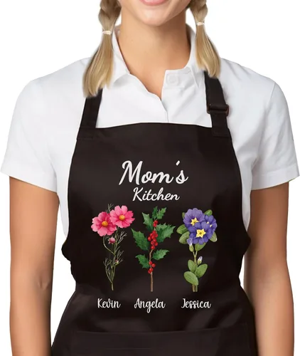 Vista 2 de 7th Hill Delantal Personalizado para Mujeres, Regalos Personalizados para Mamá, Regalos de Abuela, Regalos del Día de la Madre para Mujeres, Regalos