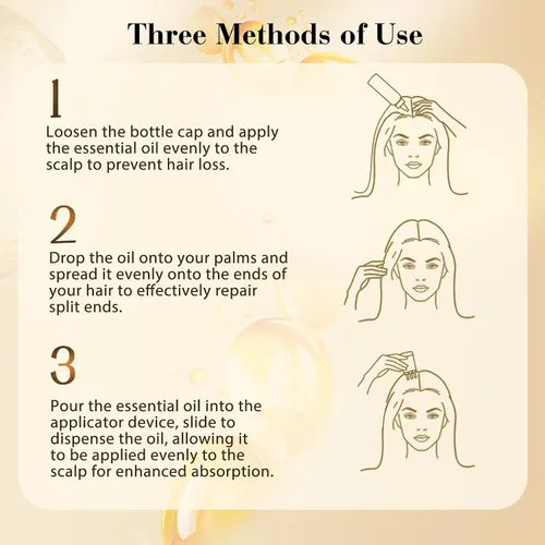 Vista 3 de Aceite de batana para el crecimiento del cabello y aceite de Cinchona incluye aplicador de cuero cabelludo, reparación del cuero cabelludo y cabello