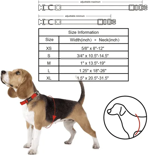 Vista 2 de Kruz Collar de perro para perros pequeños (ancho - 5/8 pulgadas, cuello - 8-12 pulgadas) banda ajustable para el cuello para mascotas con acolchado
