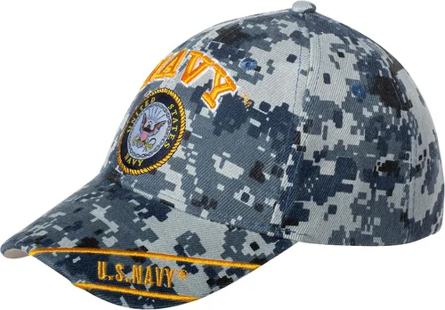 Vista 3 de Gorra de béisbol bordada con licencia oficial de la Marina de los Estados