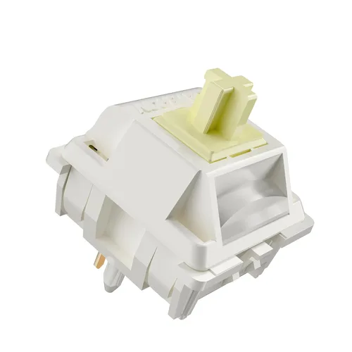 Vista 16 de Interruptores de teclado Gateron Cream, interruptores táctiles pre-lubricados RGB de doble etapa con resorte de 5 pines, completos de POM con poste