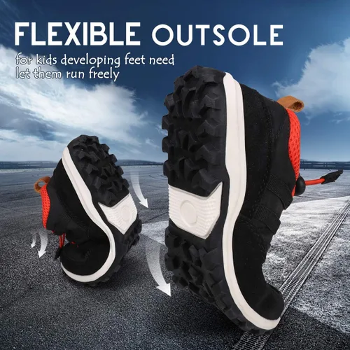 Vista 4 de UOVO Boys Shoes Boys Sneakers Boys Hiking Tennis Running Shoes Kids Waterproof Athletic Outdoor Sneakers Non-Slip Comfortable(LittleBig Boys)